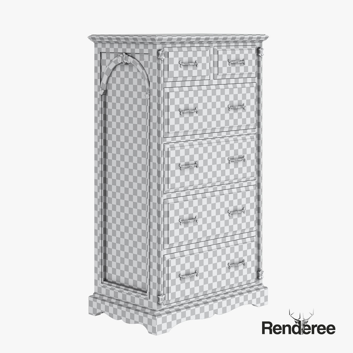 Victorian Old White Set 3D model_20