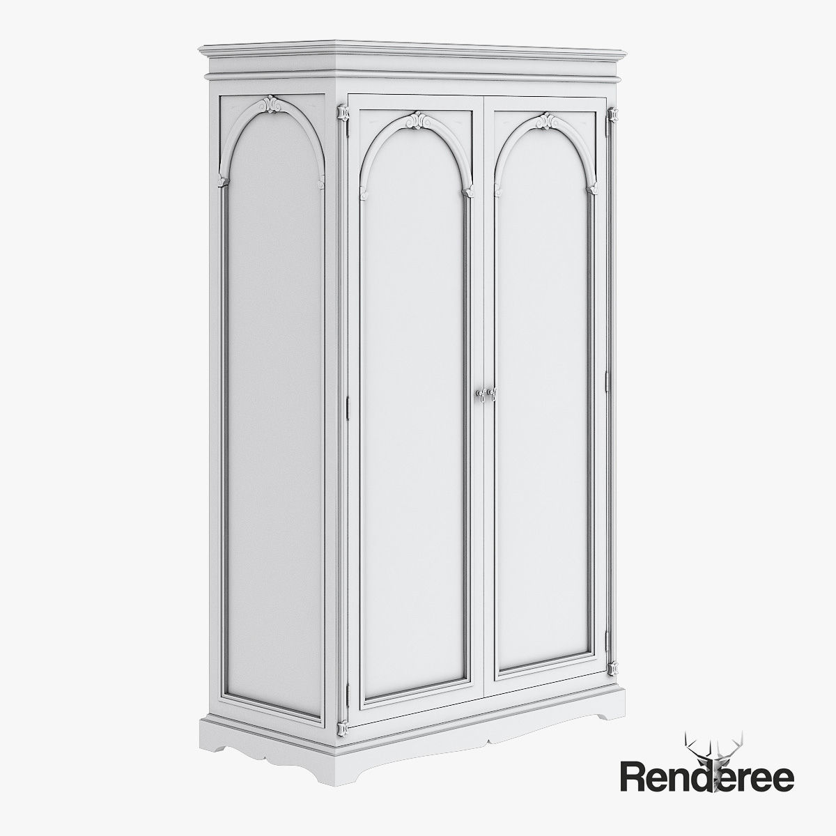 Victorian Old White Set 3D model_47