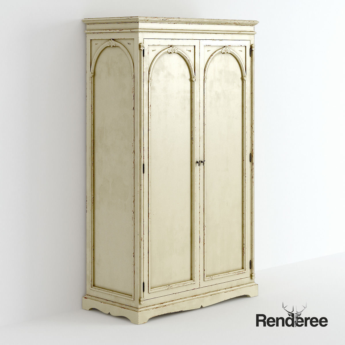 Victorian Old White Set 3D model_12