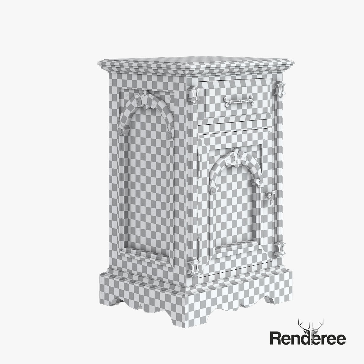 Victorian Old White Set 3D model_13