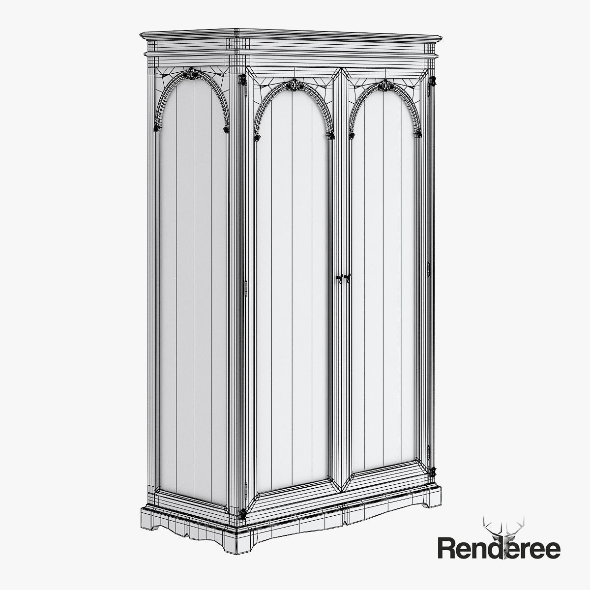 Victorian Old White Set 3D model_48