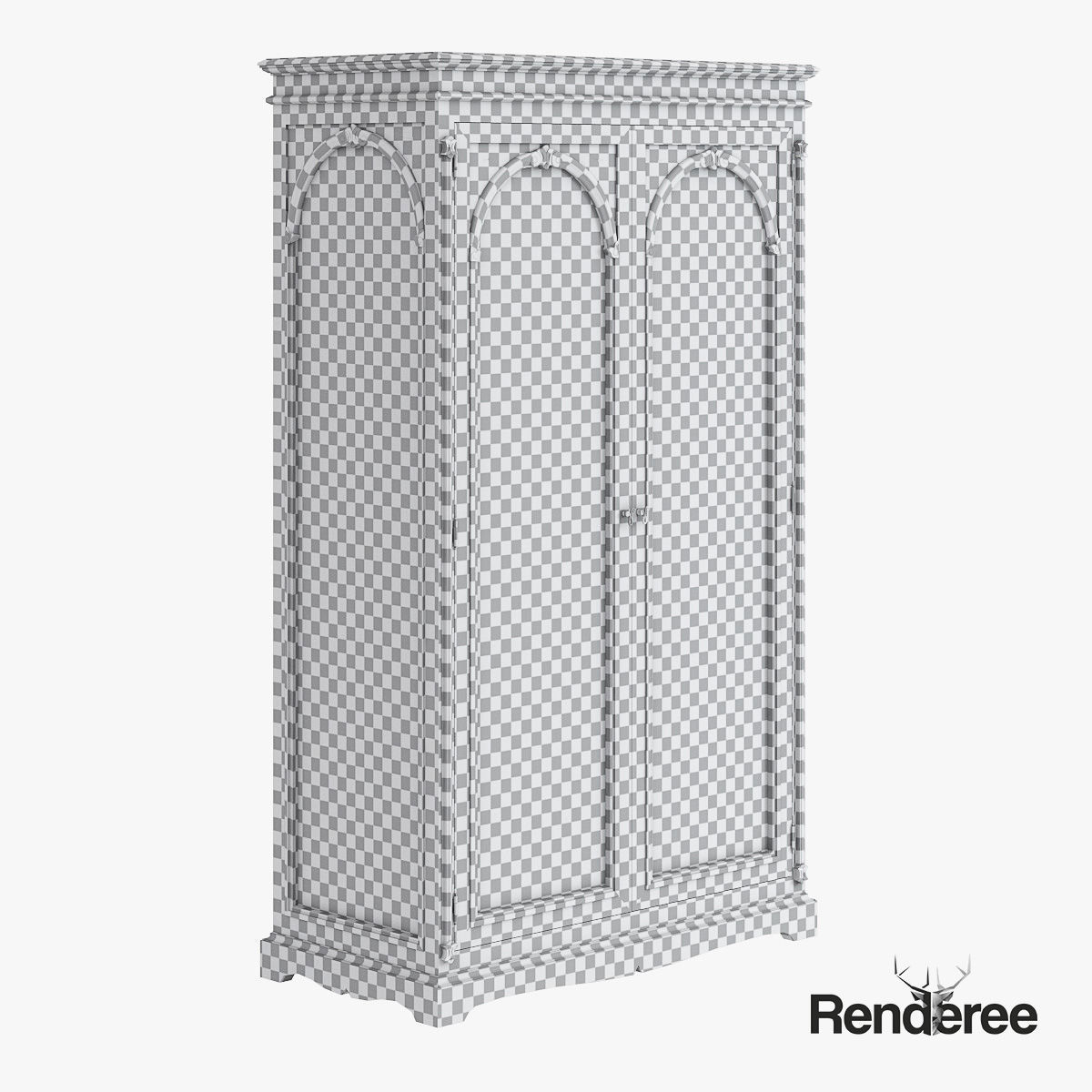 Victorian Old White Set 3D model_46