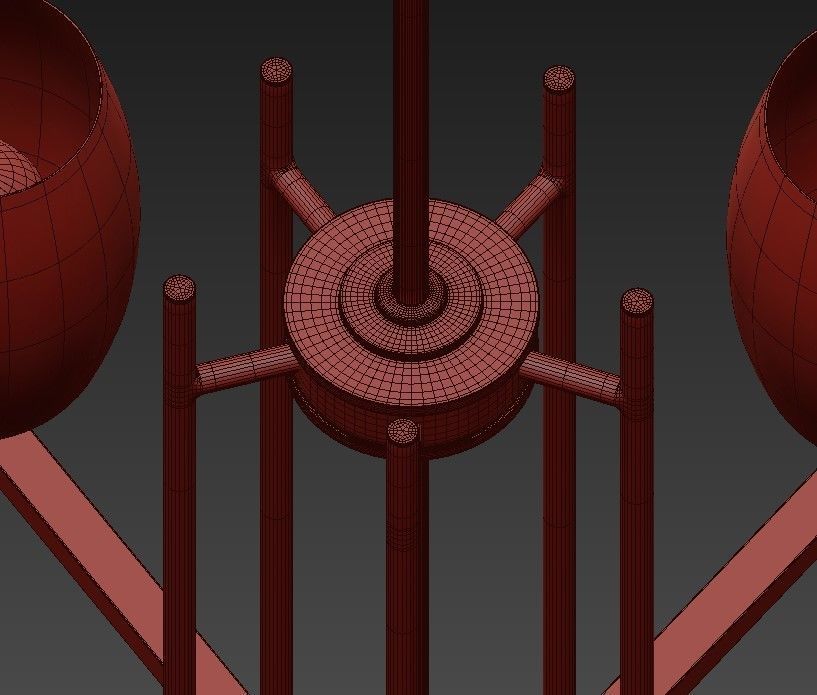 Kichler Eileen Chrome Five Light Medium One Tier Chandelier 3D model_4