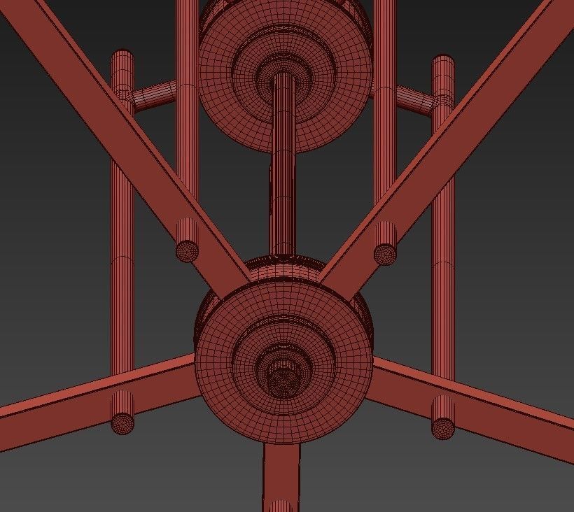 Kichler Eileen Chrome Five Light Medium One Tier Chandelier 3D model_2