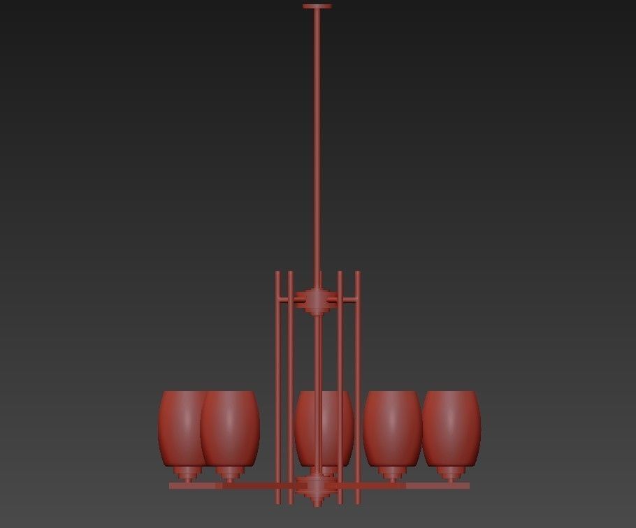 Kichler Eileen Chrome Five Light Medium One Tier Chandelier 3D model_3