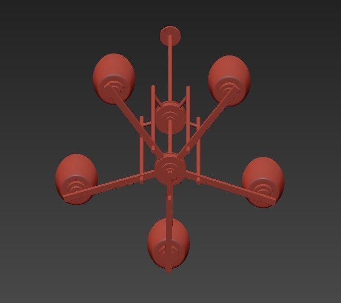 Kichler Eileen Chrome Five Light Medium One Tier Chandelier 3D model_7