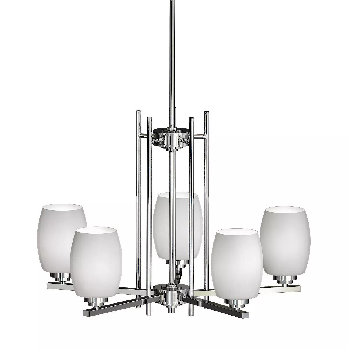 Kichler Eileen Chrome Five Light Medium One Tier Chandelier 3D model_0