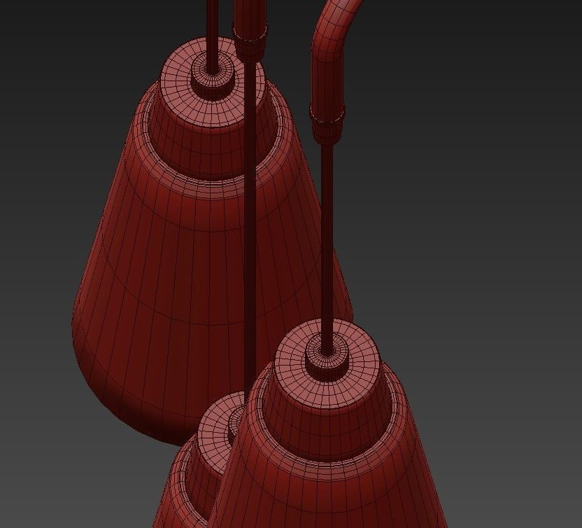 Echo 9 Light Chandelier in Satin Platinum 3D model_8