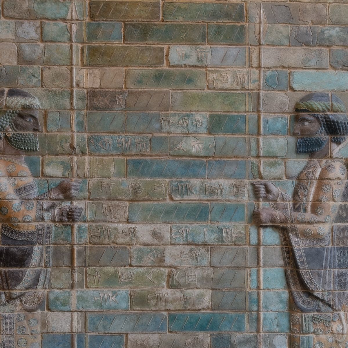 ASSYRIAN - FRIEZE OF ARCHERS STONEWALL 4 ARCHERS 3D model_14