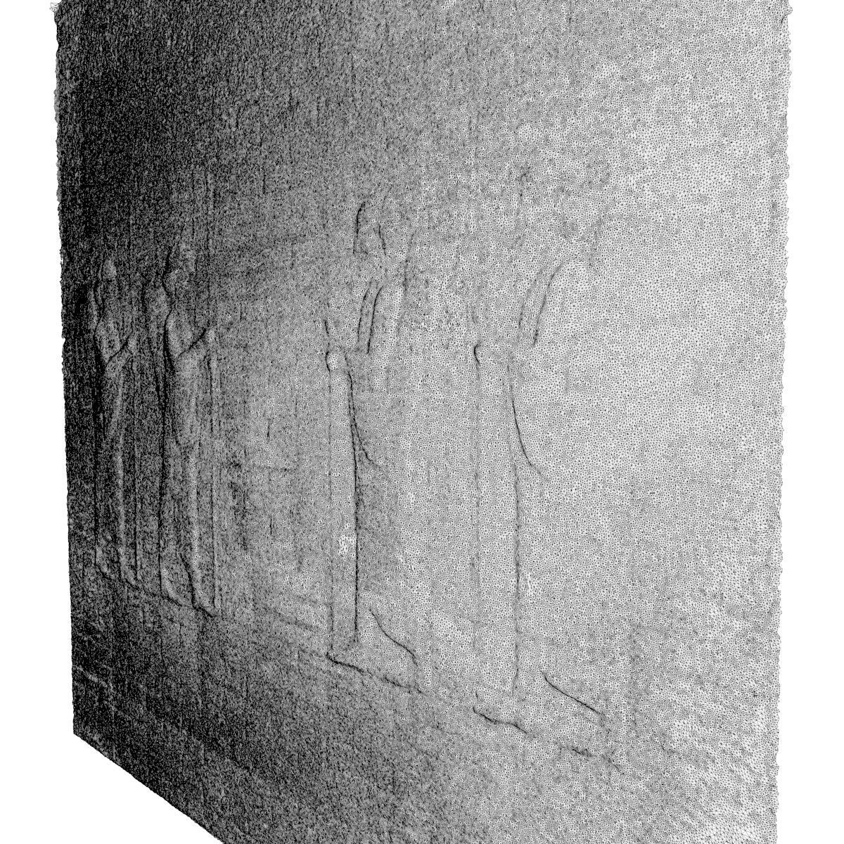 ASSYRIAN - FRIEZE OF ARCHERS STONEWALL 4 ARCHERS 3D model_28