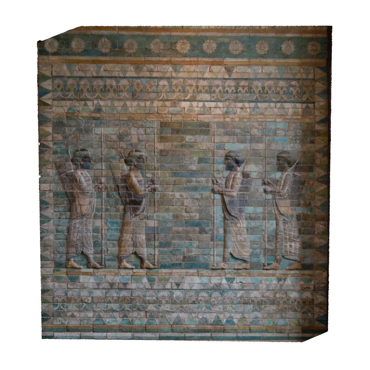ASSYRIAN - FRIEZE OF ARCHERS STONEWALL 4 ARCHERS 3D model_18