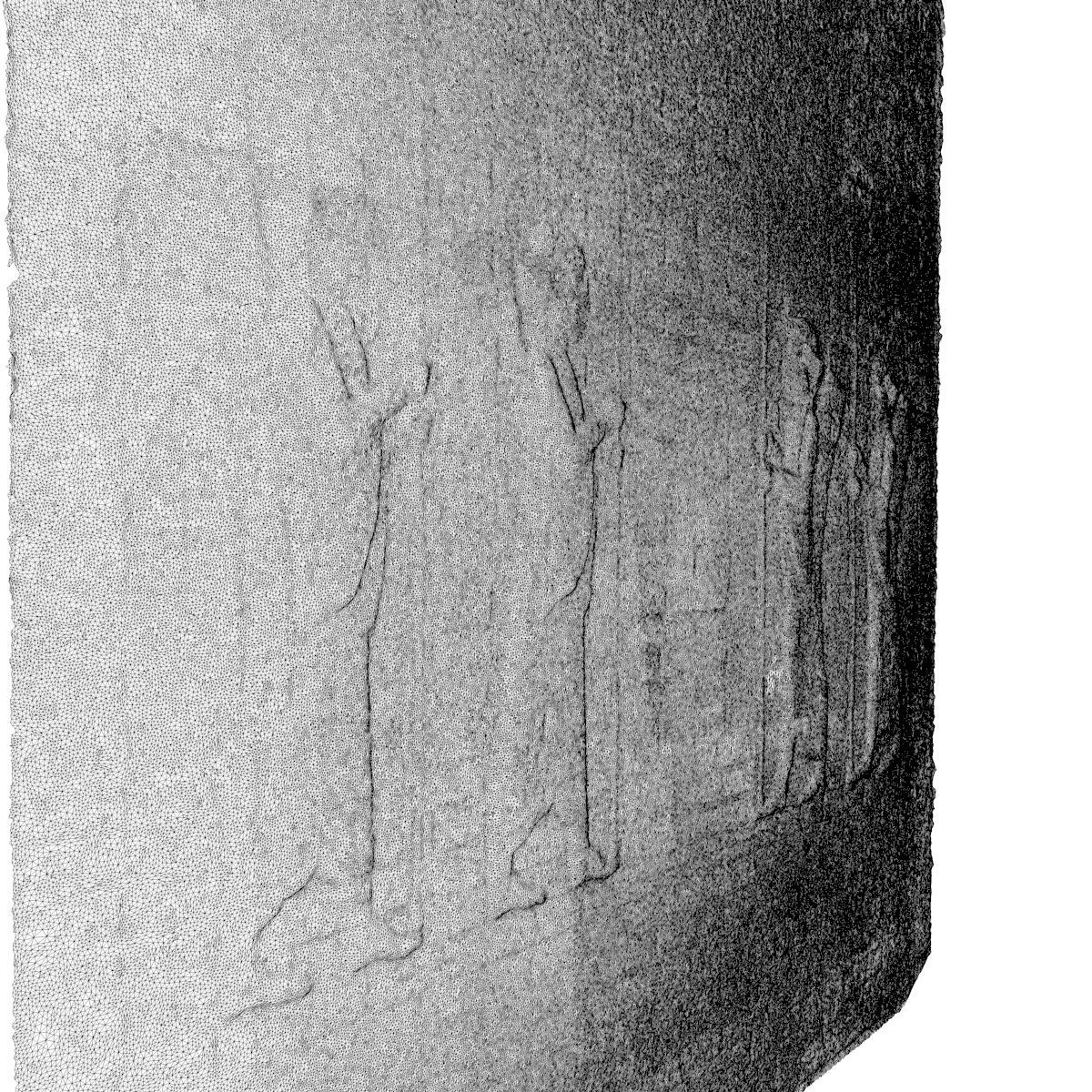 ASSYRIAN - FRIEZE OF ARCHERS STONEWALL 4 ARCHERS 3D model_25