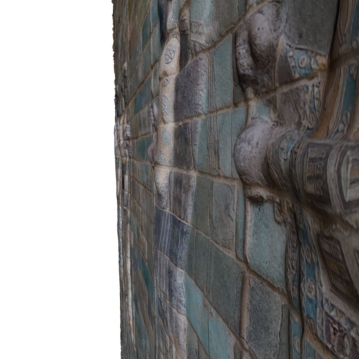 ASSYRIAN - FRIEZE OF ARCHERS STONEWALL 4 ARCHERS 3D model_7