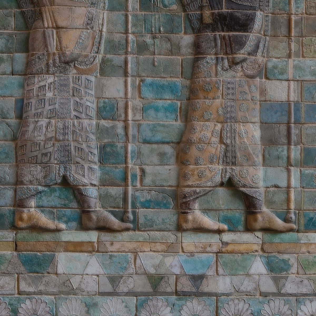 ASSYRIAN - FRIEZE OF ARCHERS STONEWALL 4 ARCHERS 3D model_9