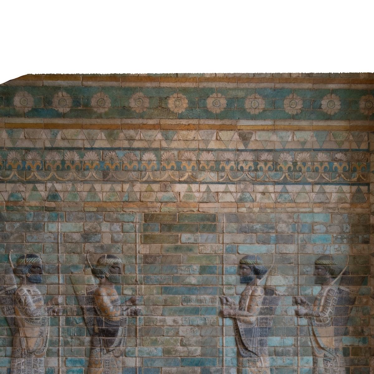 ASSYRIAN - FRIEZE OF ARCHERS STONEWALL 4 ARCHERS 3D model_22