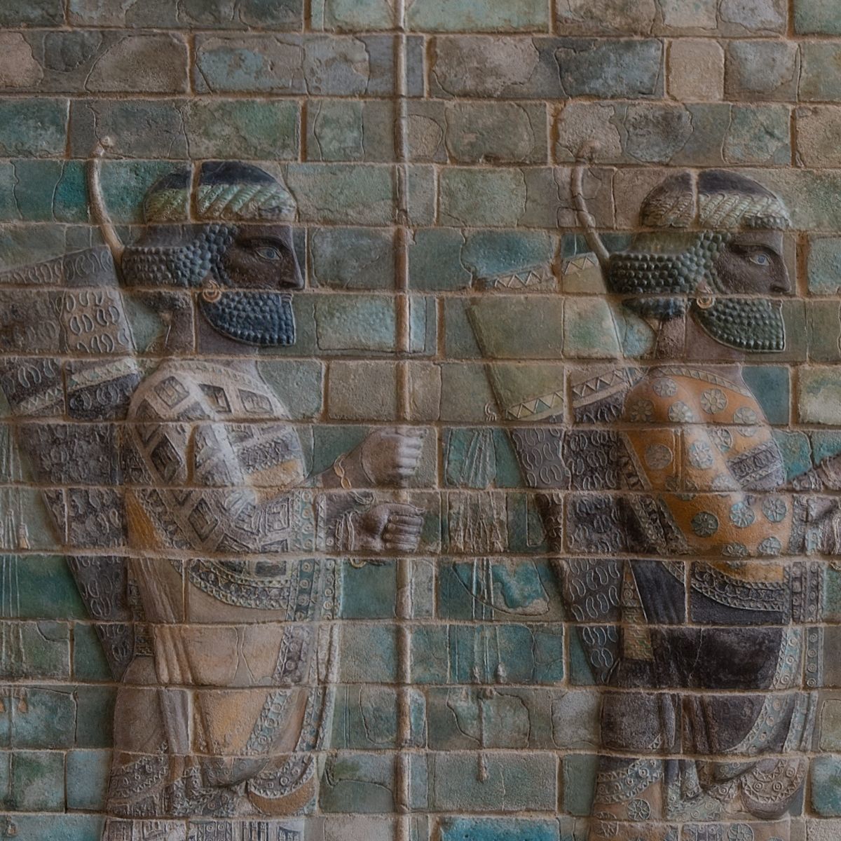 ASSYRIAN - FRIEZE OF ARCHERS STONEWALL 4 ARCHERS 3D model_4