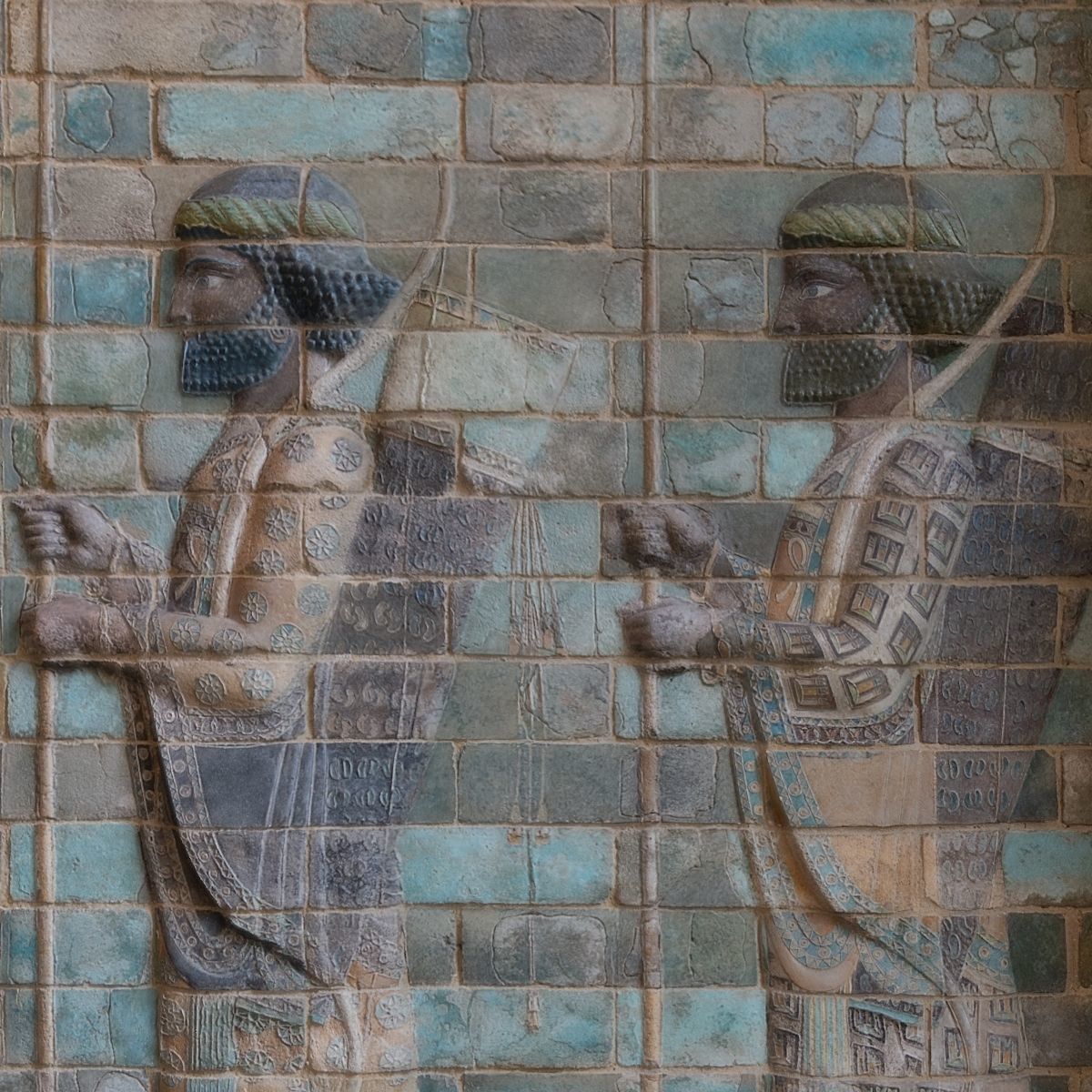 ASSYRIAN - FRIEZE OF ARCHERS STONEWALL 4 ARCHERS 3D model_5