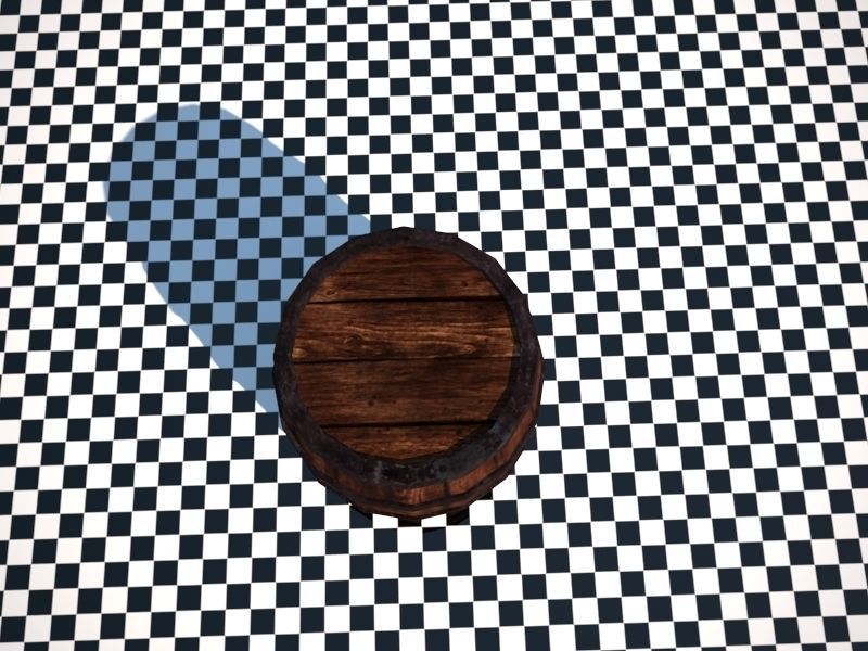 Low-poly barrel Low-poly 3D model_4