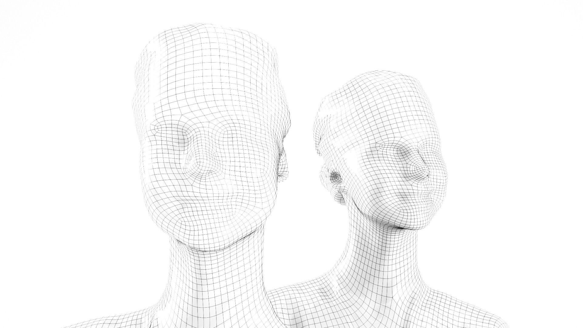 Female surgical nurse 22 Low-poly 3D model_6