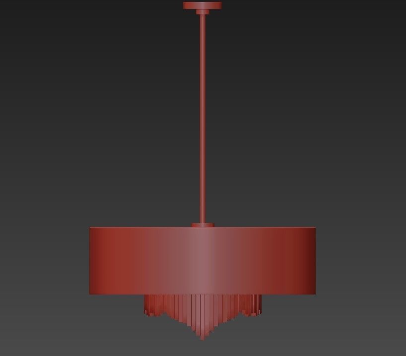 Metropolitan Crystal Cascade LED Chandelier 3D model_1