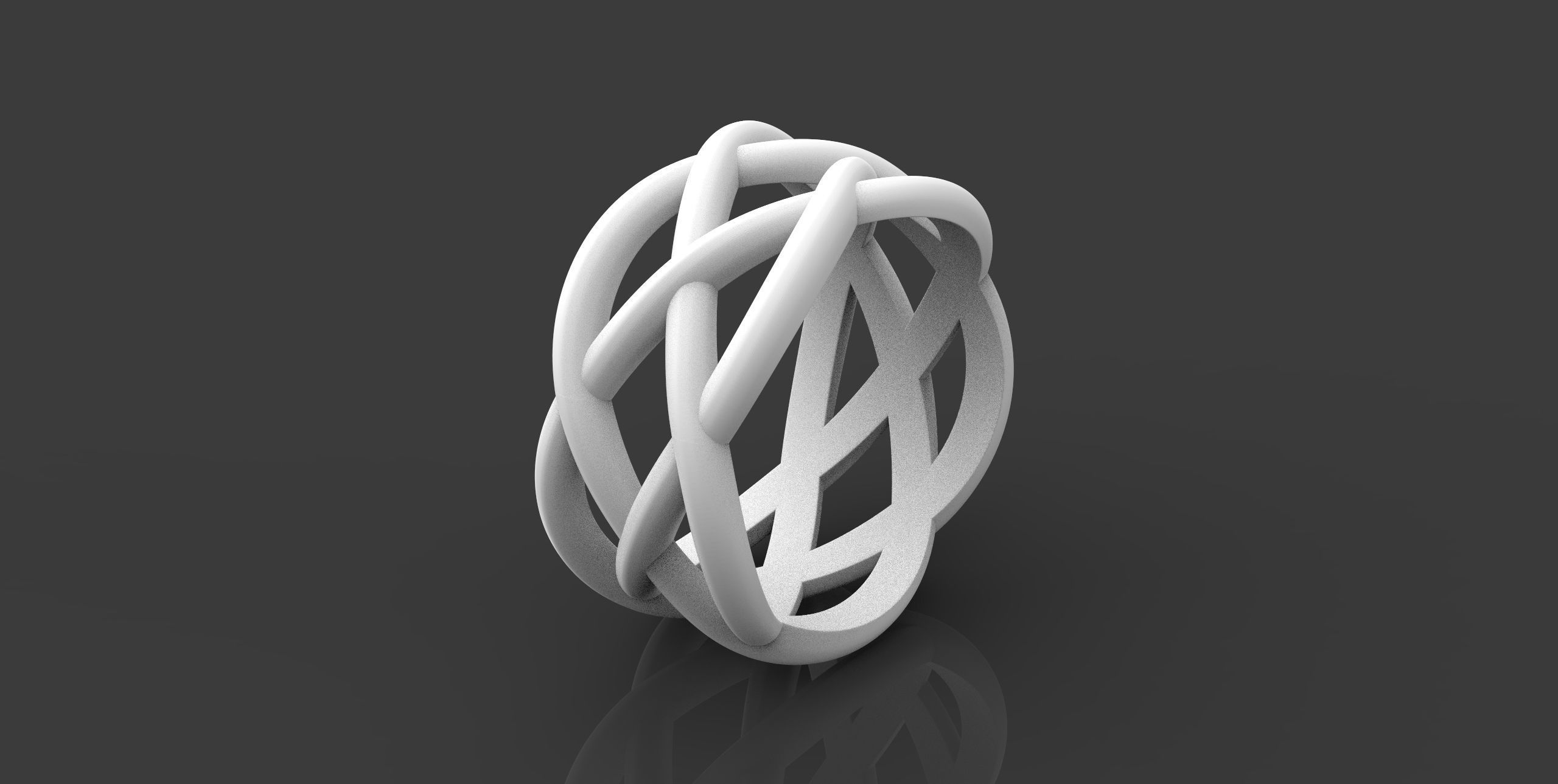 braided pattern ring 3D print model_3