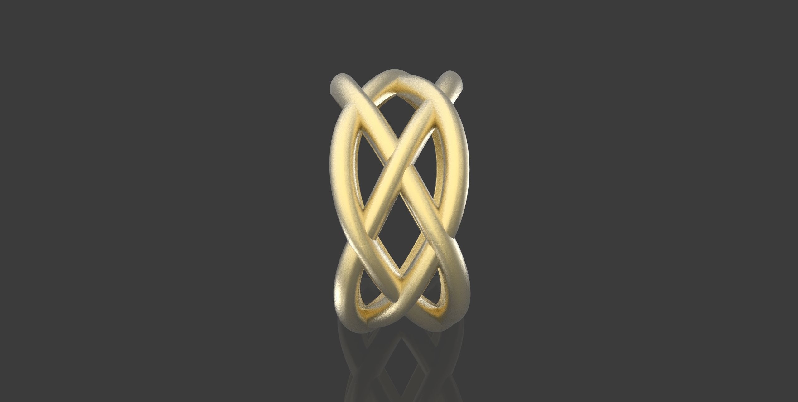 braided pattern ring 3D print model_2