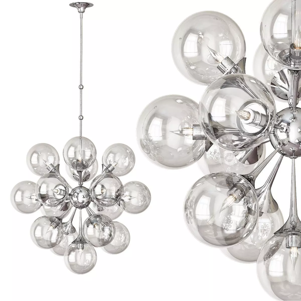 Visual Comfort Lighting Cristol Large Tiered Chandelier 3D model_0