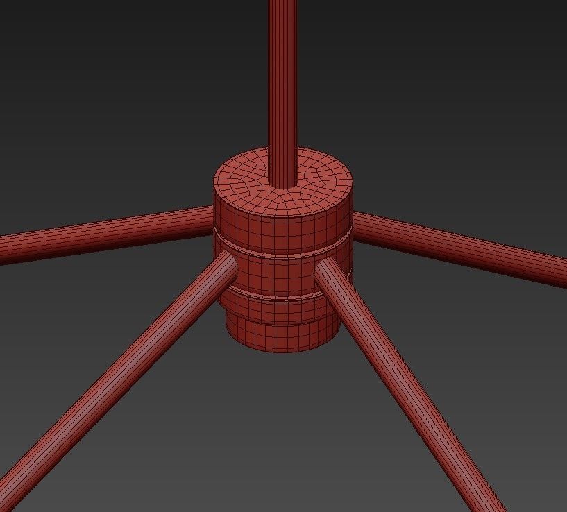 Flake Chandelier 3D model_5