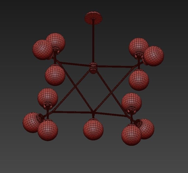 Flake Chandelier 3D model_4