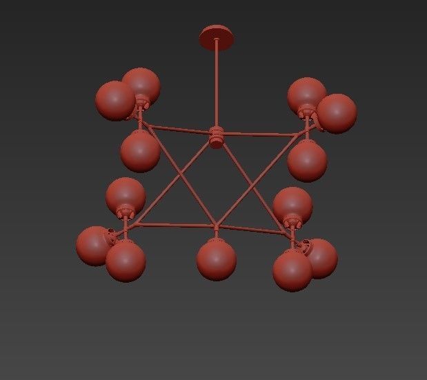 Flake Chandelier 3D model_1