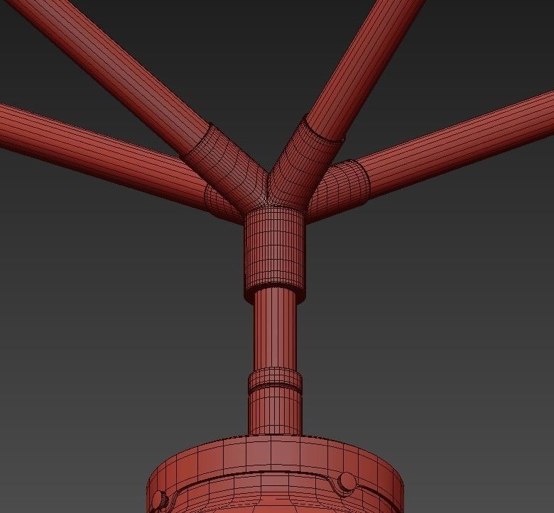 Flake Chandelier 3D model_6