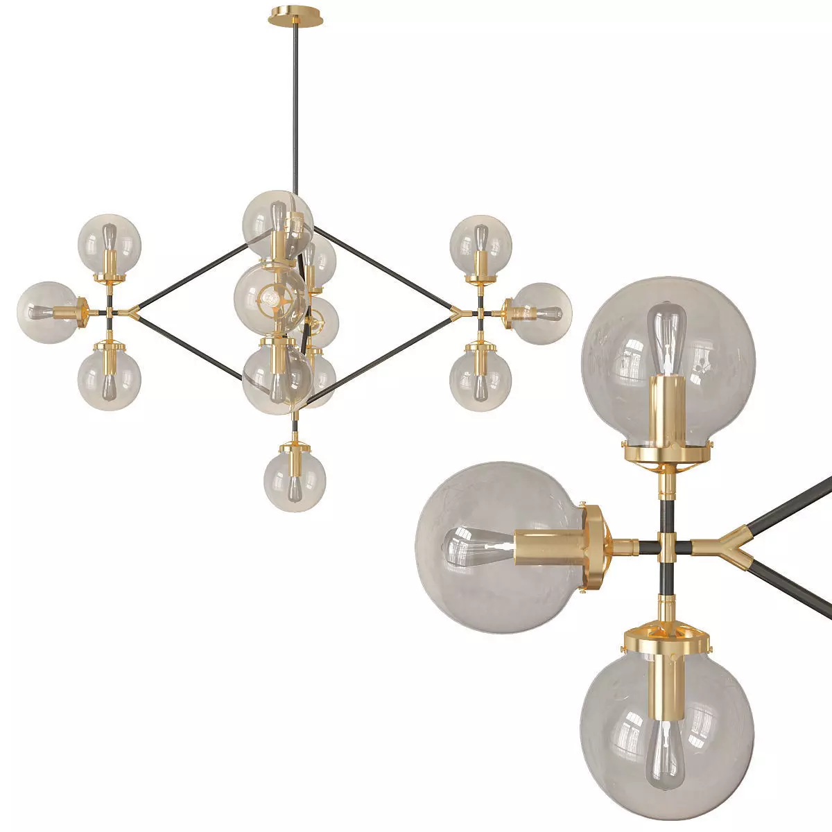 Flake Chandelier 3D model_0