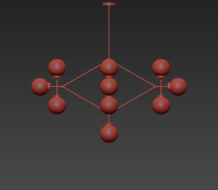 Flake Chandelier 3D model_2