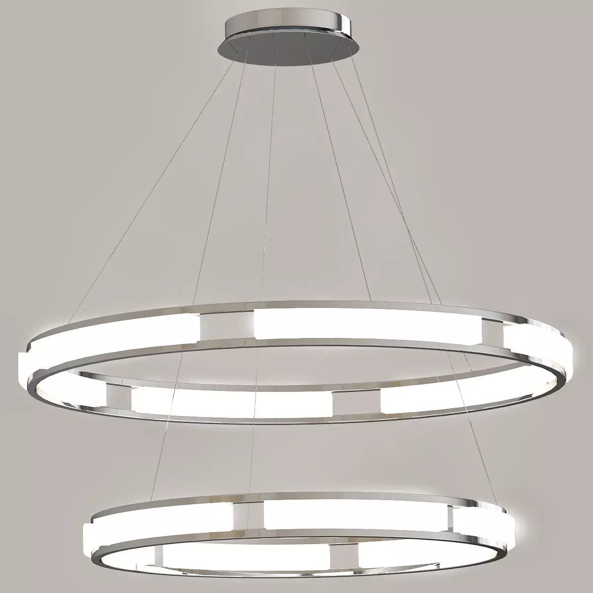 Chandelier circular led pendant light 3D model_0
