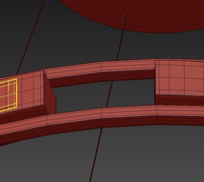 Chandelier circular led pendant light 3D model_5