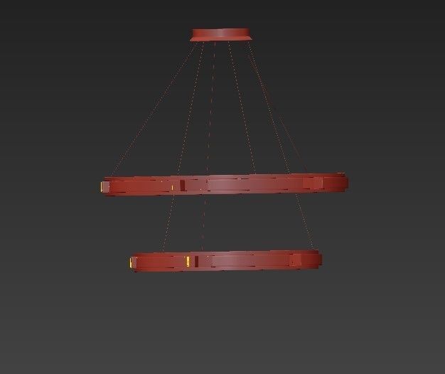 Chandelier circular led pendant light 3D model_1