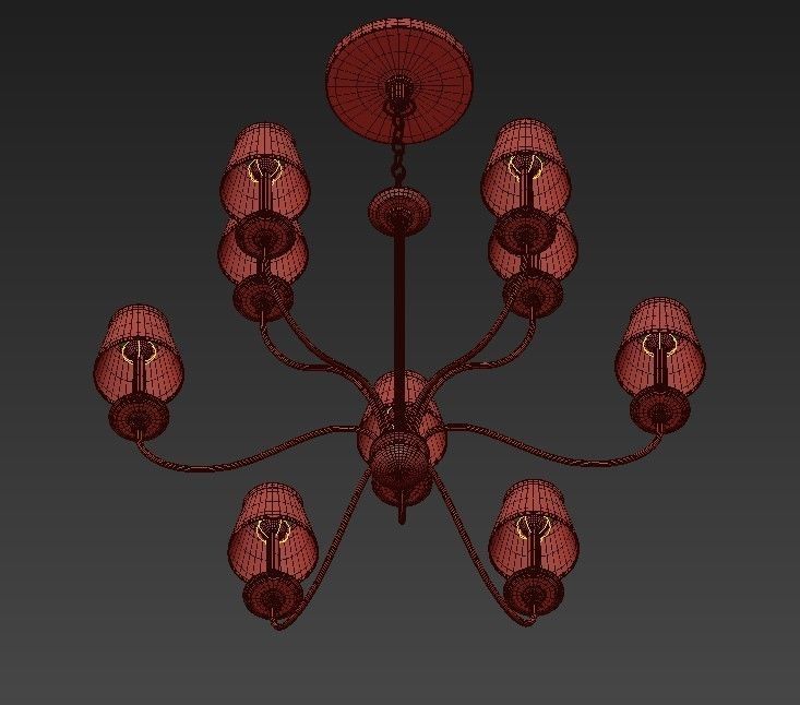 Hudson Valley Menlo Park 6 Light Chandelier 3D model_3