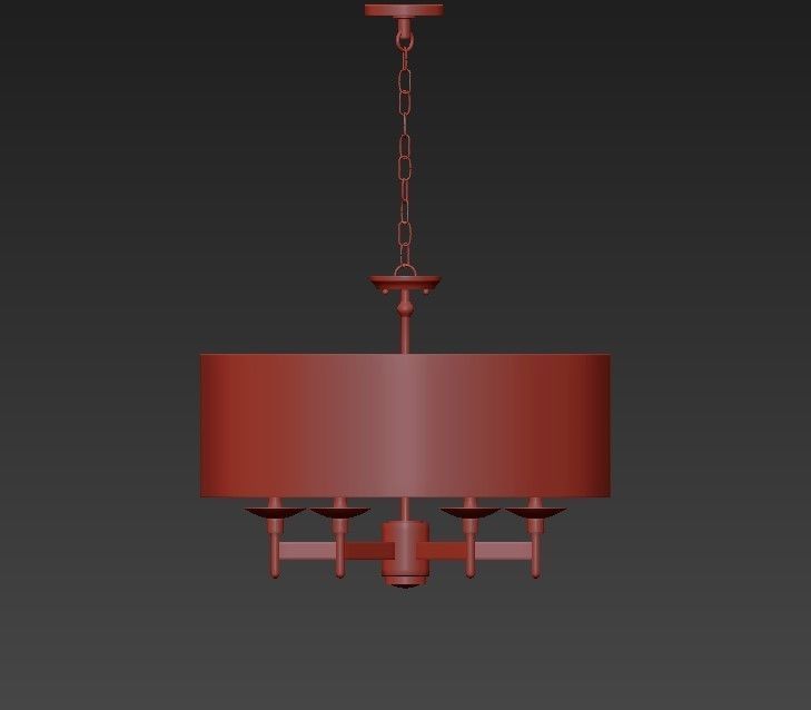 Currey and Company 9299 Bering 6 Light Chandelier 3D model_2
