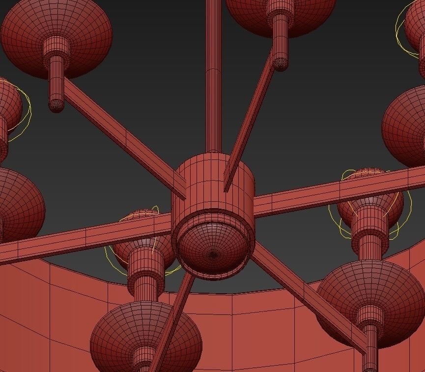 Currey and Company 9299 Bering 6 Light Chandelier 3D model_7