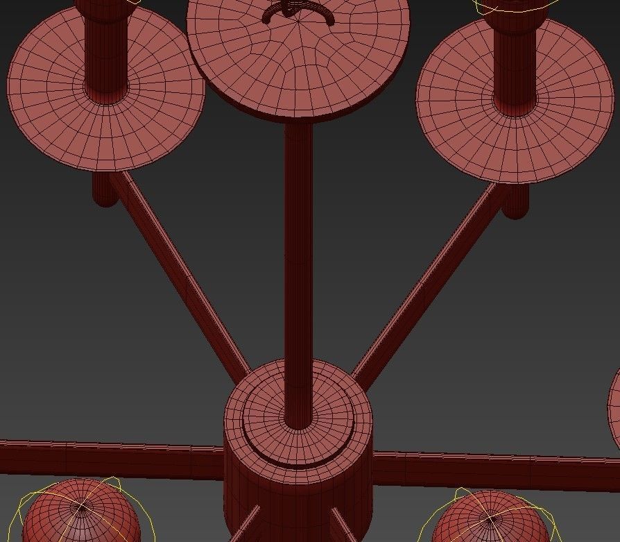 Currey and Company 9299 Bering 6 Light Chandelier 3D model_5