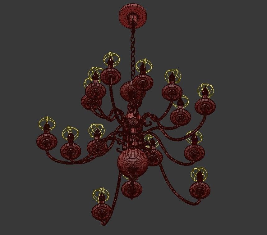 Sea Gull Lighting 15 Light Chandelier 3D model_2