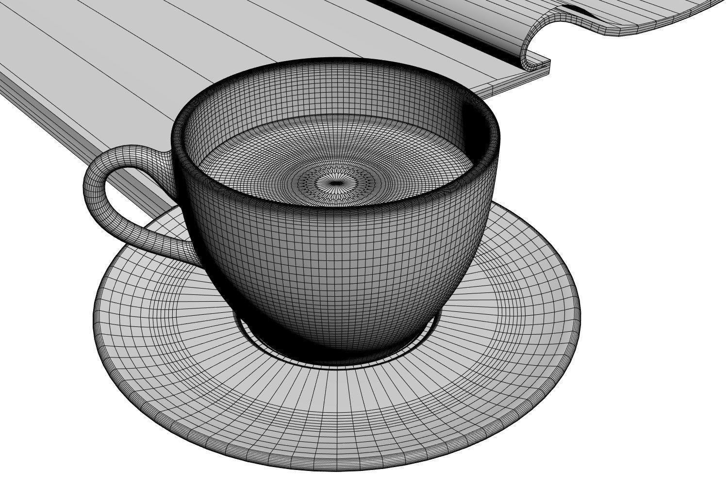 A magazine next to cup of coffee 3D model_4