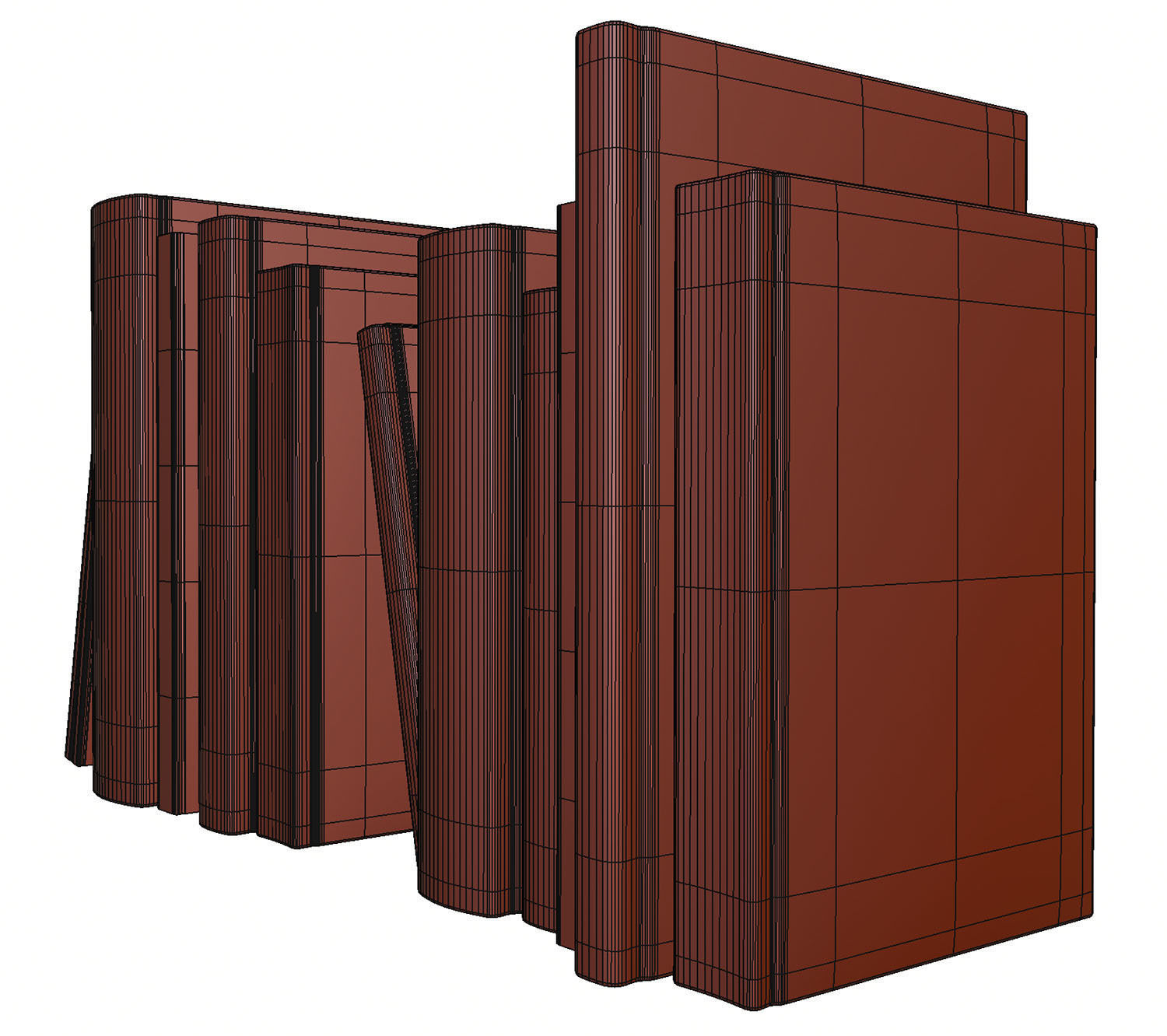 A group of fiction books 3D model_13