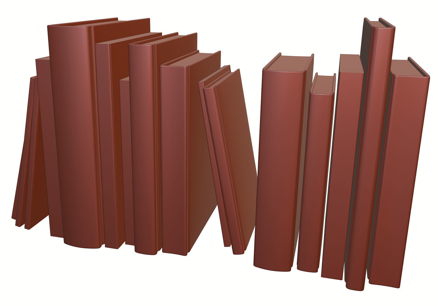 A group of fiction books 3D model_9