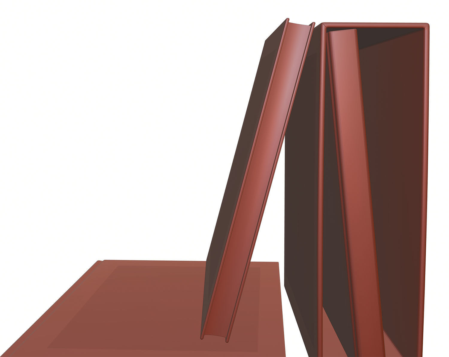 Standing and lying books 3D model_11