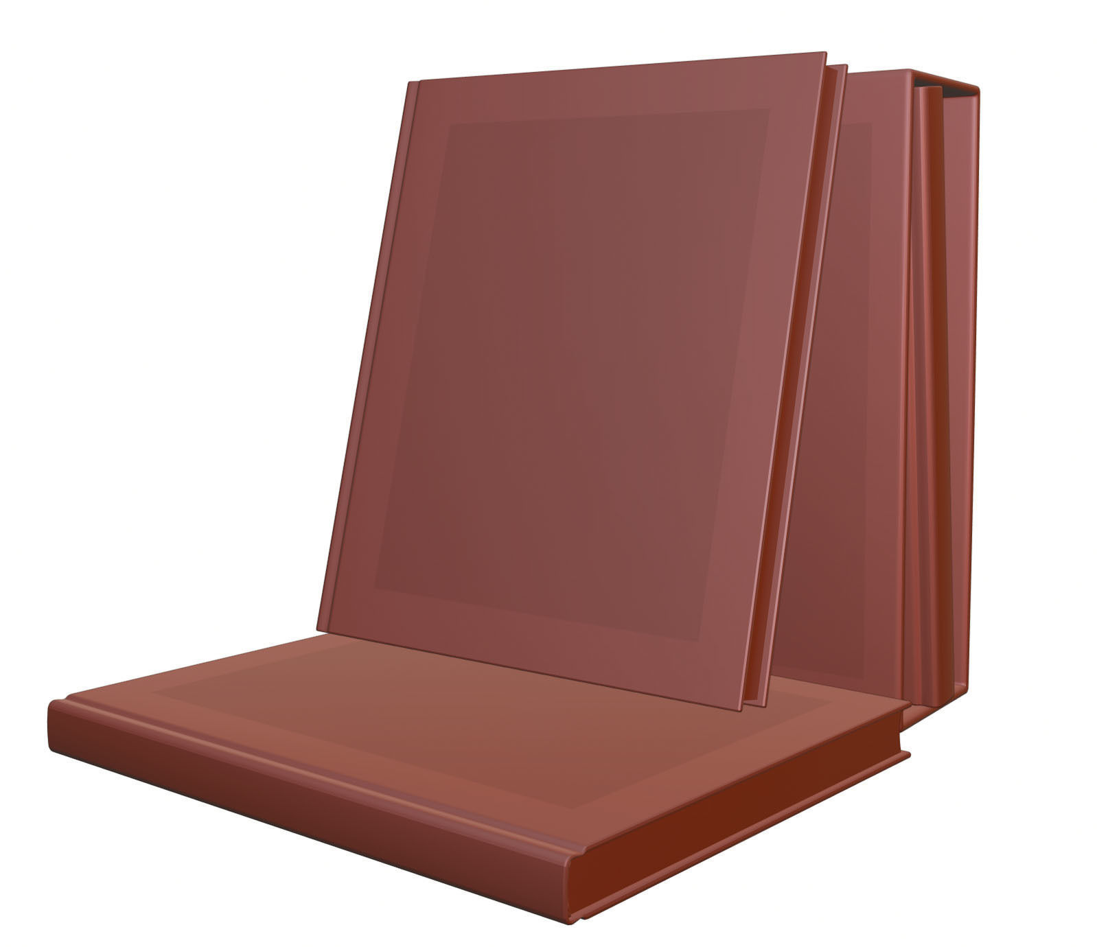 Standing and lying books 3D model_10