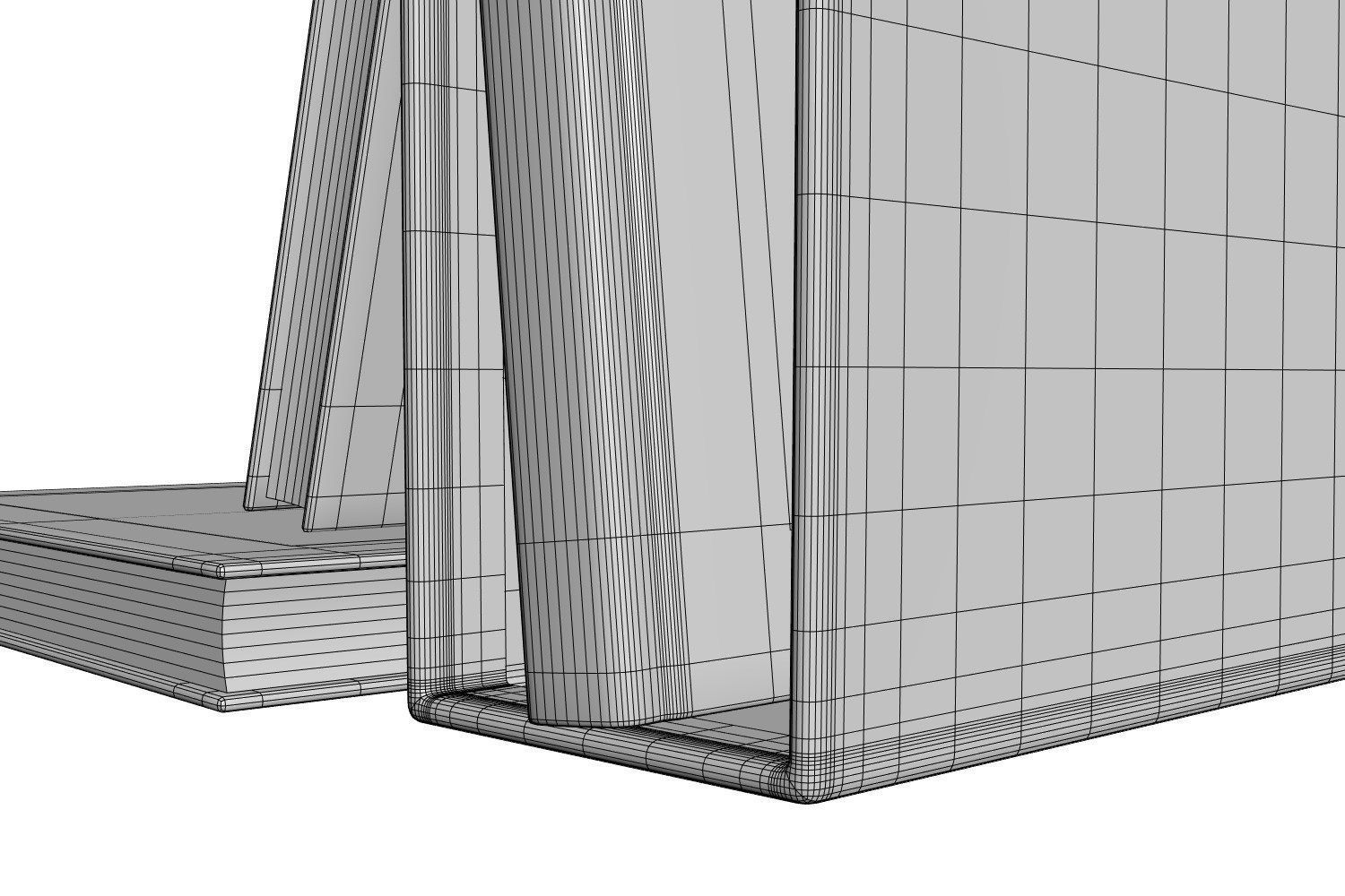 Standing and lying books 3D model_7