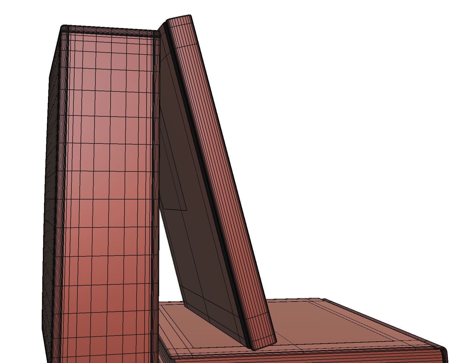 Standing and lying books 3D model_14