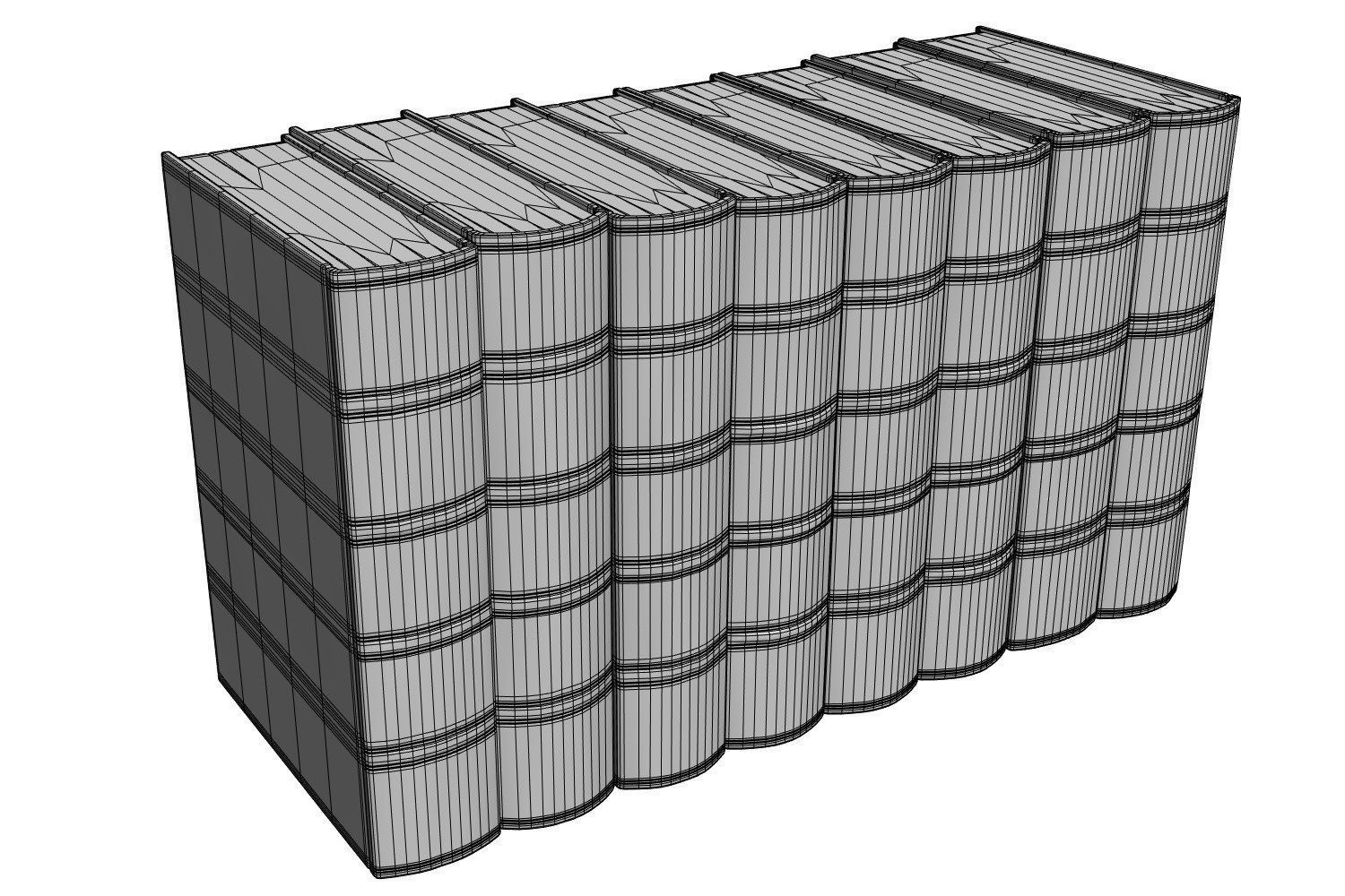 Classic books 3D model_7