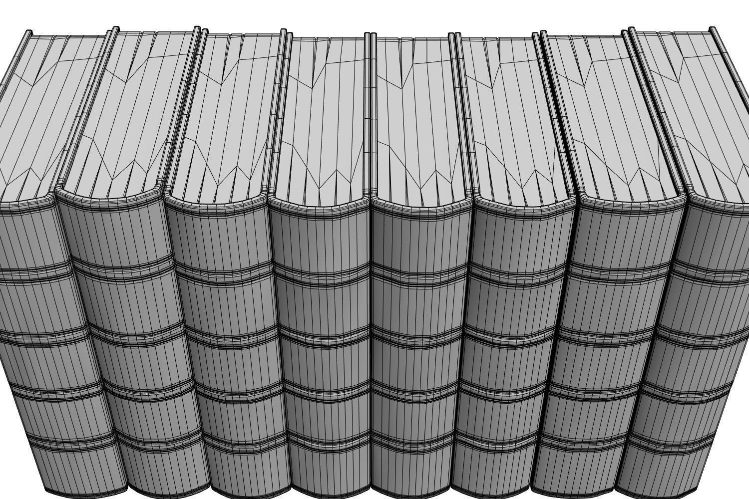 Classic books 3D model_4